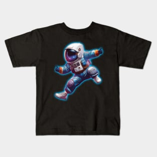 Funny Astronaut Dancing In Space Kids T-Shirt